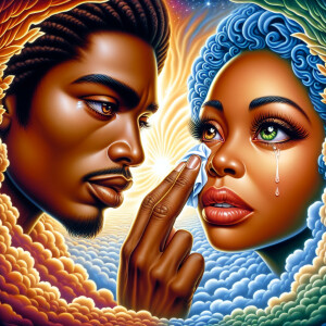 Ensure that the image distinctly represents both Jesus Christ an...