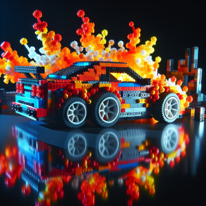 Car on fire