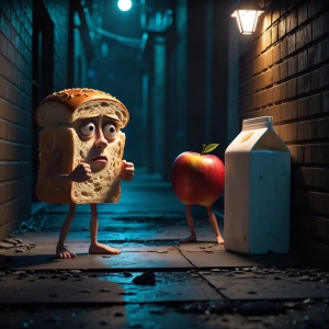 Picture a world where anthropomorphic food items go about their...