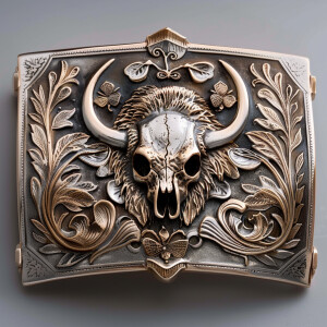 Describe the Reeves 1601 sterling silver trophy buckle featuring...