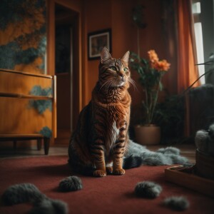 Make 5 images of Ai cats