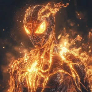 Molten Man reimagined…  #spiderman #spiderverse #moltenman #spid...