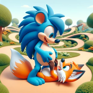 Tails the fox and Sonic the Hedgehog from Sega's Sonic the Hedge...