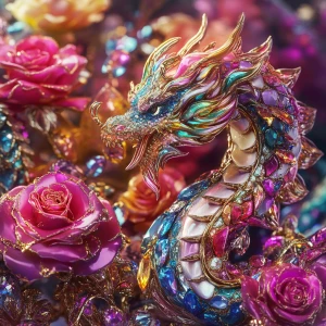 Create an image of a collection of flawless, multi-colored roses...