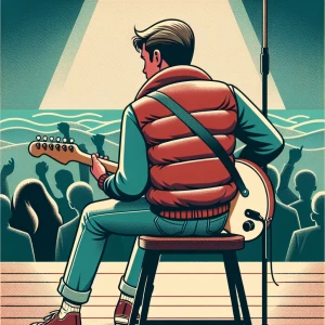 Please show the character Marty Mcfly from the back to the futur...