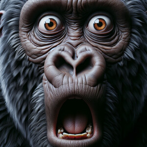 "Hyperdetailed photorealistic image of extremely shocking face o...