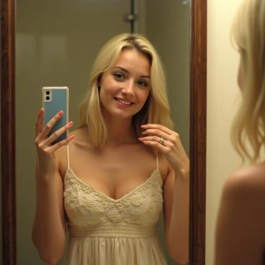 blonde girl mirror selfie circa 2003