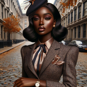 Create a lifelike airbrushed illustration of an African American...