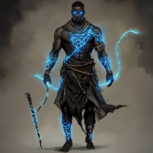 Prompt: concept style Design a black African ninja style superhe...