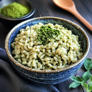 设计一款健康玄米抹茶