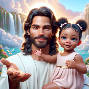 Create a 3D realistic artwork featuring the phrase 'Jesus Saves'...