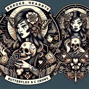 Logo brand name [BrokeHearts, Butterflies and Crows]
Anime logo...