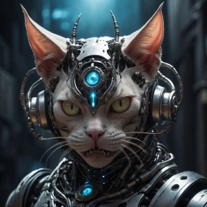 Ephemera evill demon cat with a menacing expression