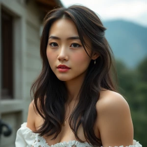 Masterpiece Photo of a stunning 26yo Asian female, photorealisti...