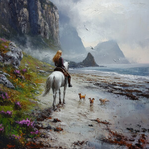 Oil, impasto, embossed, HD, Fantasy, Linear perspective, Centree...