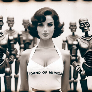 Faded film photograph of stunning 25-year-old brunette woman dan...