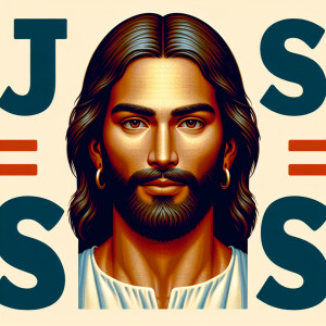 "Create a 3D realistic artwork featuring the phrase 'Jesus Saves...