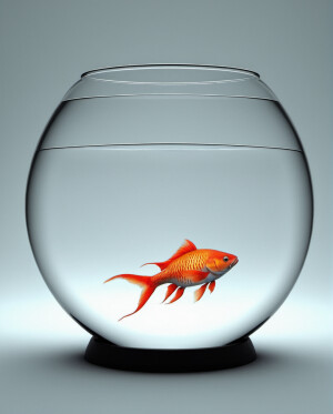 Trapped inside fish bowl