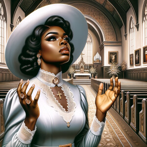 Render an airbrush oil painting of an African American woman wit...