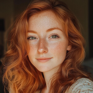 Ginger haired woman. ‘ how do you see yourself in 10 years time?...