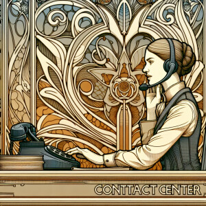 Специалист контактного центра в стиле арта