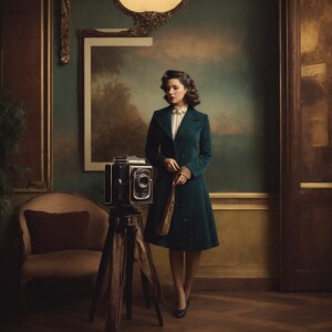 Unclothed woman posing for art students