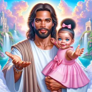 Create a 3D realistic artwork featuring the phrase 'Jesus Saves'...