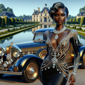 Create a vibrant, 3-D realistic illustration of an light skin, H...