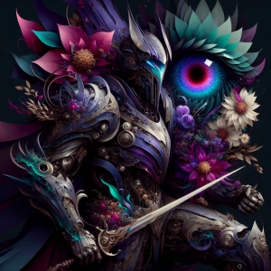 Epic of the fallen warrior's armor from the epic of, in the styl...