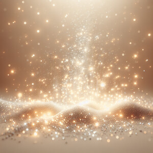 Design a sparkling, shimmering cream-colored background without...