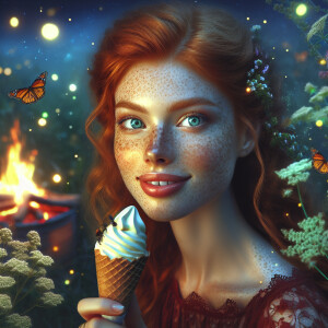 Photorealistic image, high resolution. Facing forward.Beautiful...