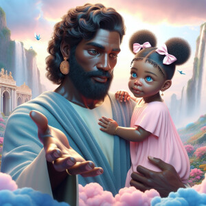 Create a 3D realistic artwork featuring the phrase 'Jesus Saves'...