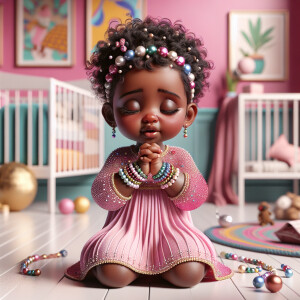 A 3D realistic illustration of a light-skinned African-American...