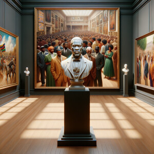 CDesign a close-up, detailed 3D view inside an African-American...