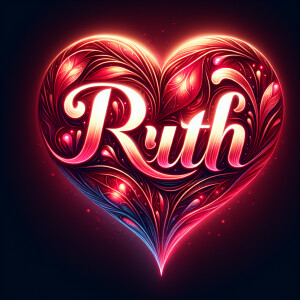 The name Ruth trans versing a lovely heart