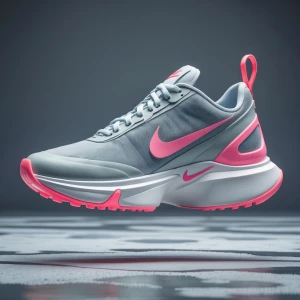 Ein moderner Nike Sneaker, dessen Schnürsenkel die Form einer Ei...