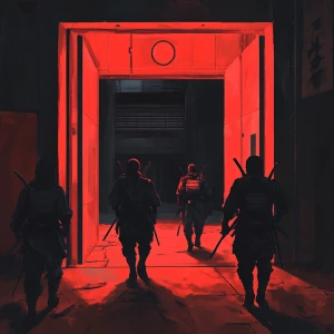 hadow gave the signal, and the ninjas sprang into action. Using...