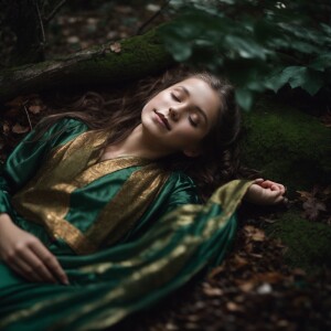 An eleven year old elven girl passed out cold on the forest floo...