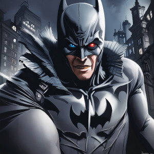 Realistic digital painting of Batman from Arkham knight