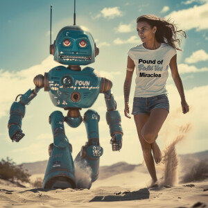 Photograph of a gorgeous 23-year-old brunette woman is running a...