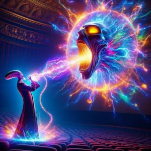 An alien wizard channels the energy of a potent atomic electroma...