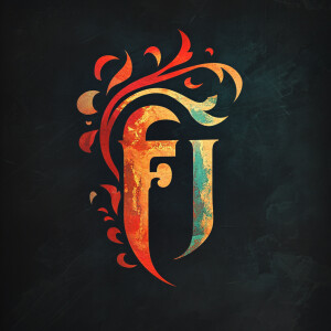 create a "FI" logo with an Islamic theme