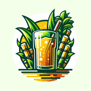 "Design a vibrant and inviting logo for 'Khavya Sugarcane Juice...