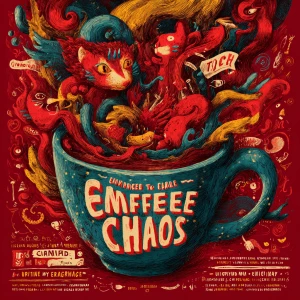 /imagine "hand-drawn coffee cup overflowing with swirling steam...