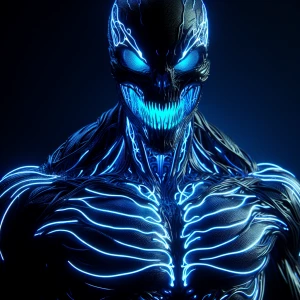 Venom in the style of Tron
