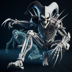 Joker in the style of Yautja's (Hunter Predator),ultra-detailed,...