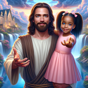 Create a 3D realistic artwork featuring the phrase 'Jesus Saves'...