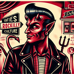 1950s rockabilly devil illustration