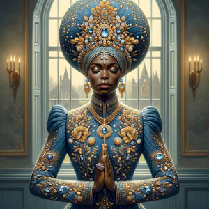 Create an illustration that embodies spirituality and a deep con...
