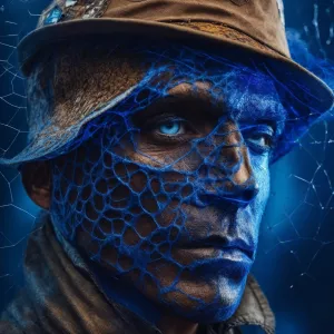 Hyper-realistic highly-detailed anthropomorphic skullfaced man,...